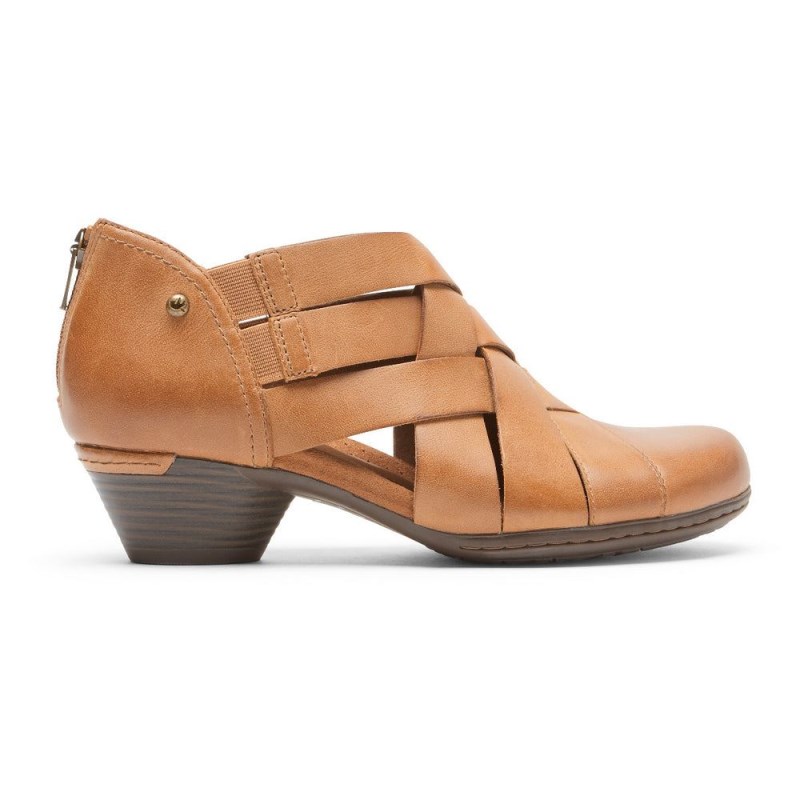 Rockport Laurel Woven Women Booties Brown Singapore | YA1-71127