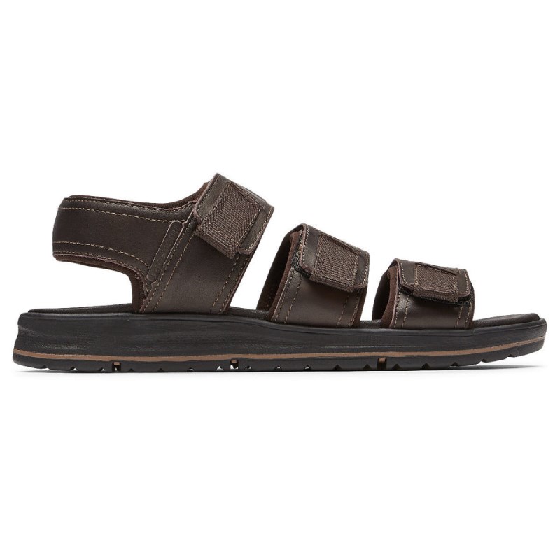 Rockport Lucky Bay Dress 3-Band Men Fisherman Sandals Brown Singapore | XC1-16111