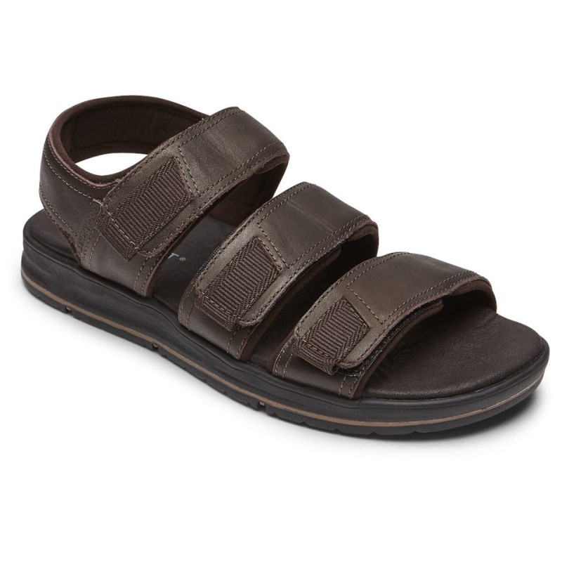 Rockport Lucky Bay Dress 3-Band Men Fisherman Sandals Brown Singapore | XC1-16111