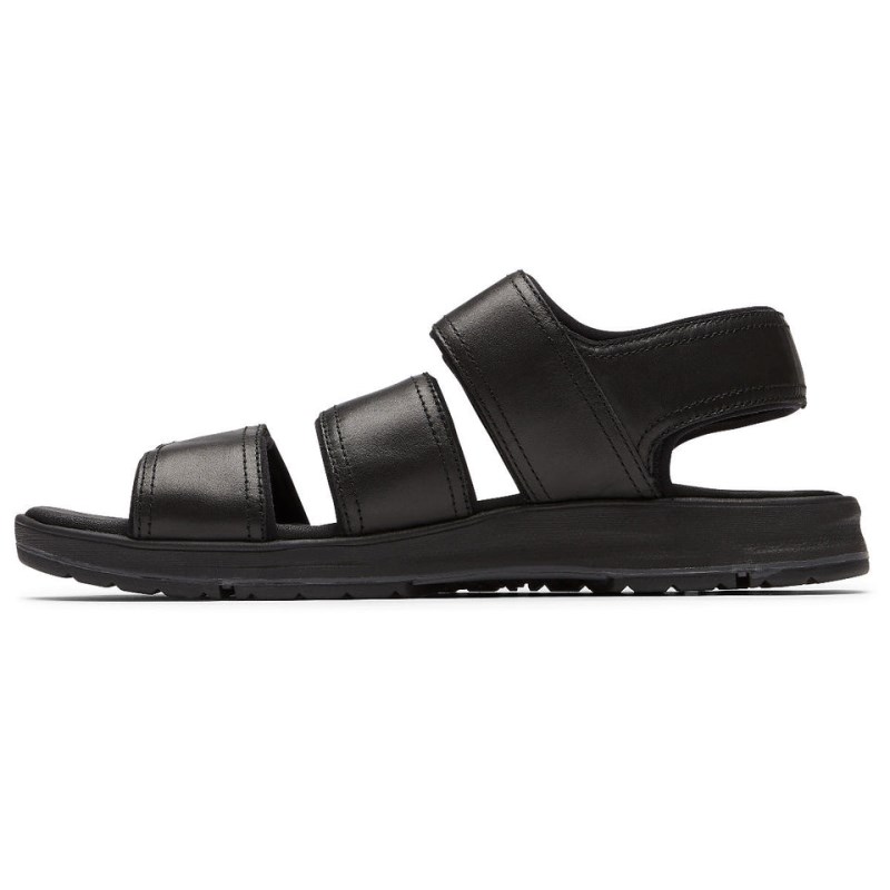 Rockport Lucky Bay Dress 3-Band Men Fisherman Sandals Black Singapore | BO8-06370