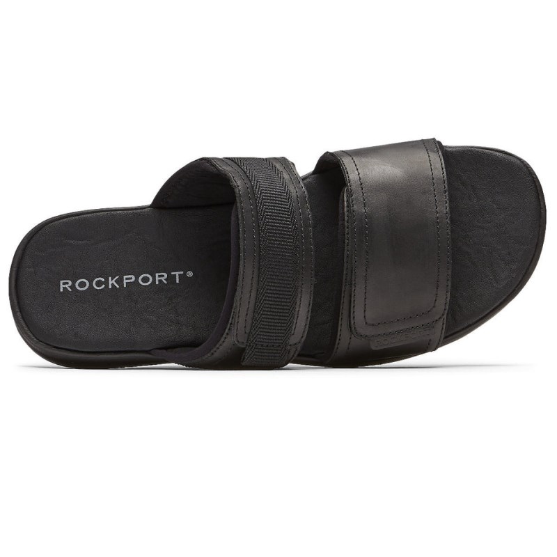 Rockport Lucky Bay Dress Men Slides Black Singapore | TA9-23162