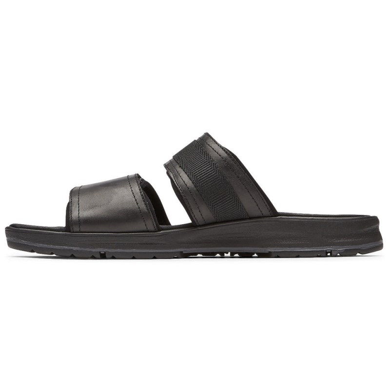 Rockport Lucky Bay Dress Men Slides Black Singapore | TA9-23162