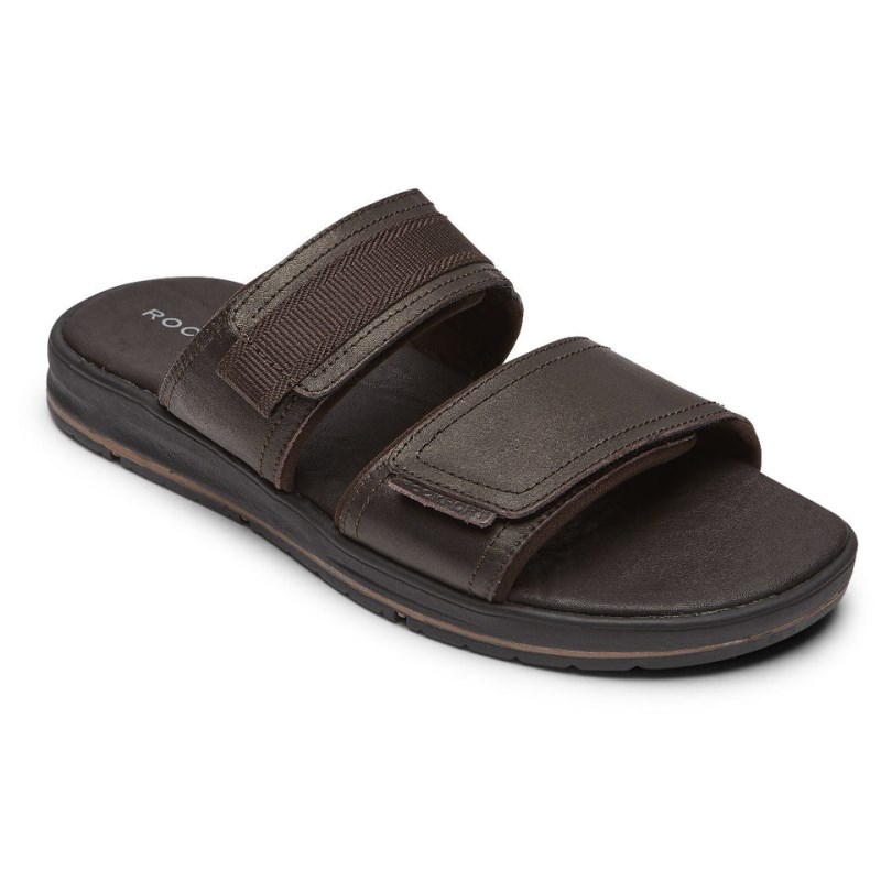 Rockport Lucky Bay Dress Men Slides Brown Singapore | RP0-95939