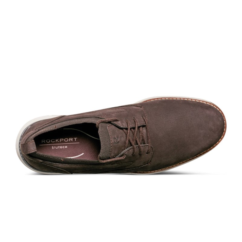 Rockport Lukah Lace-up Men Sneakers Dark Brown Singapore | LS6-98719