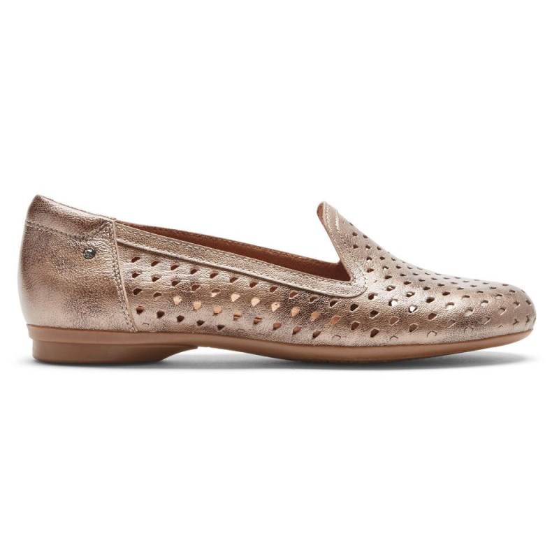 Rockport Maiika Woven Slip-On Women Loafers Gold Singapore | AT3-42354