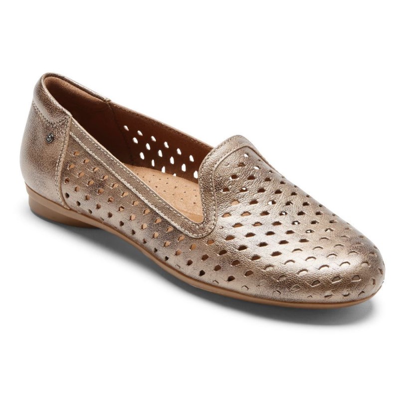 Rockport Maiika Woven Slip-On Women Loafers Gold Singapore | AT3-42354