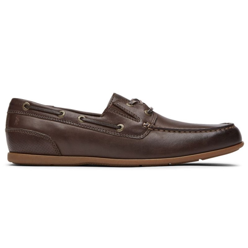 Rockport Malcom Camp Men Boat Shoes Dark Brown Singapore | JK8-36513