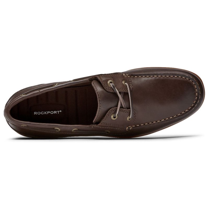 Rockport Malcom Camp Men Boat Shoes Dark Brown Singapore | JK8-36513