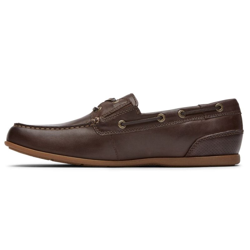 Rockport Malcom Camp Men Boat Shoes Dark Brown Singapore | JK8-36513