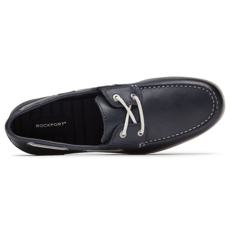 Rockport Malcom Camp Men Boat Shoes Navy Singapore | MP7-88588