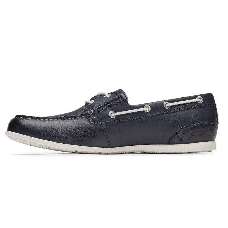 Rockport Malcom Camp Men Boat Shoes Navy Singapore | MP7-88588