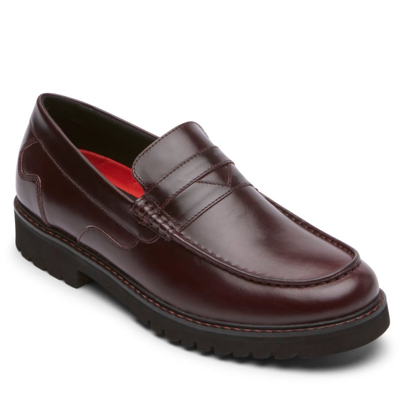 Rockport Maverick Penny Men Loafers Burgundy Singapore | YI7-03660