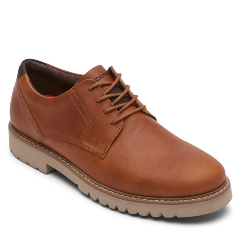 Rockport Maverick Plain Toe Men Oxford Shoes Brown Singapore | VD4-71977