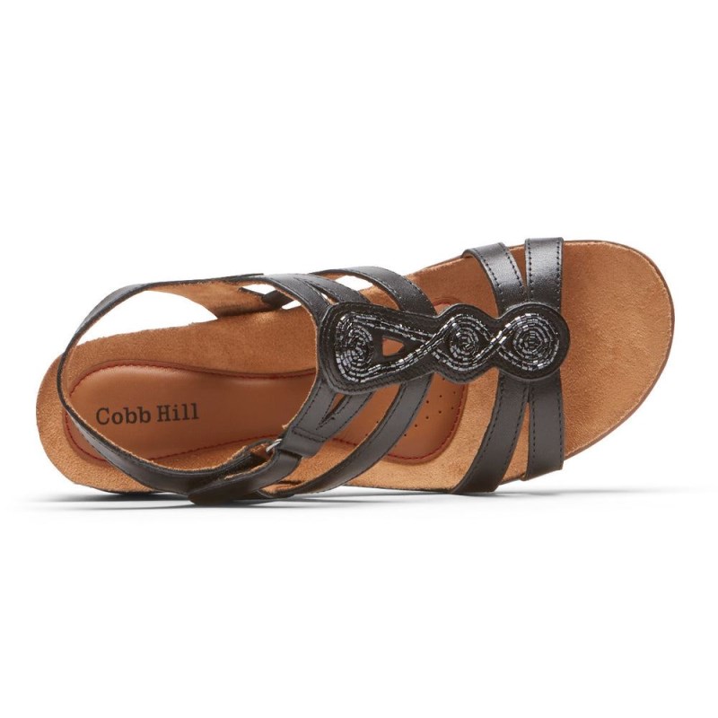 Rockport May Beaded Women Sandals Black Singapore | TJ5-68246