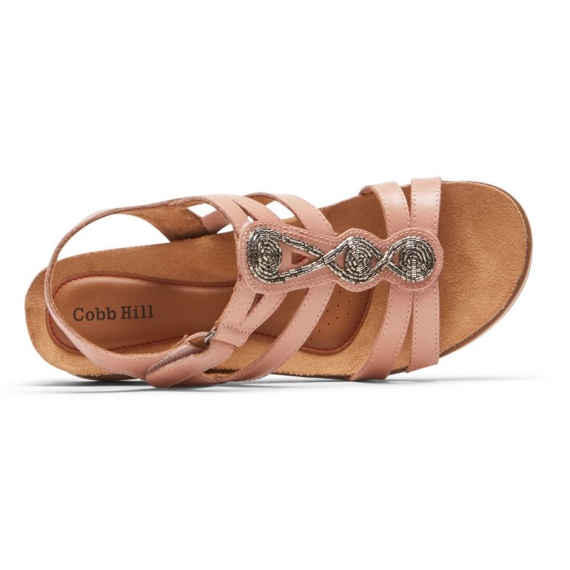 Rockport May Beaded Women Sandals Pink Singapore | TQ9-04060