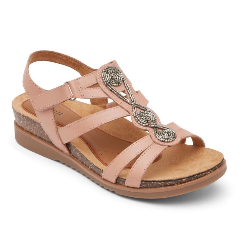 Rockport May Beaded Women Sandals Pink Singapore | TQ9-04060