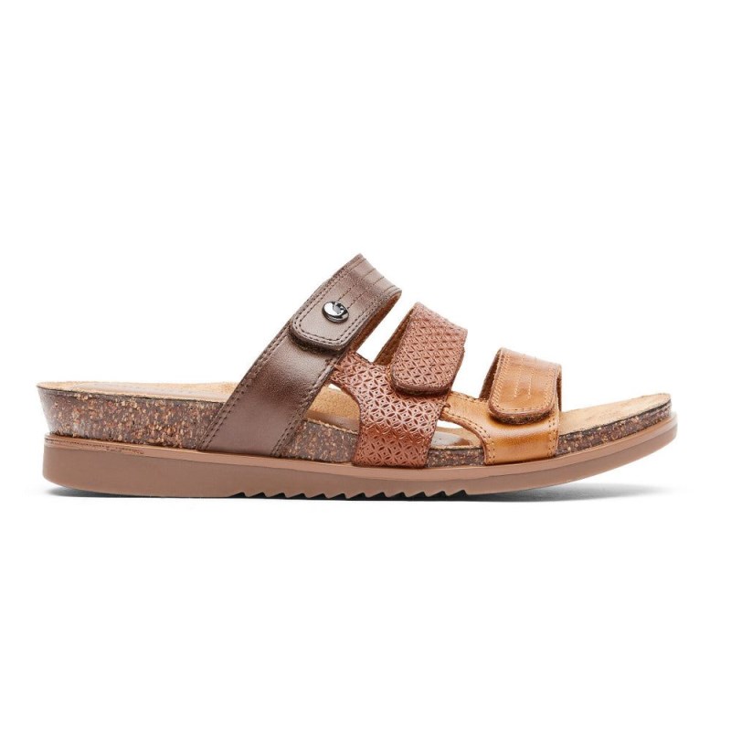 Rockport May Women Slides Brown Singapore | HZ3-19561