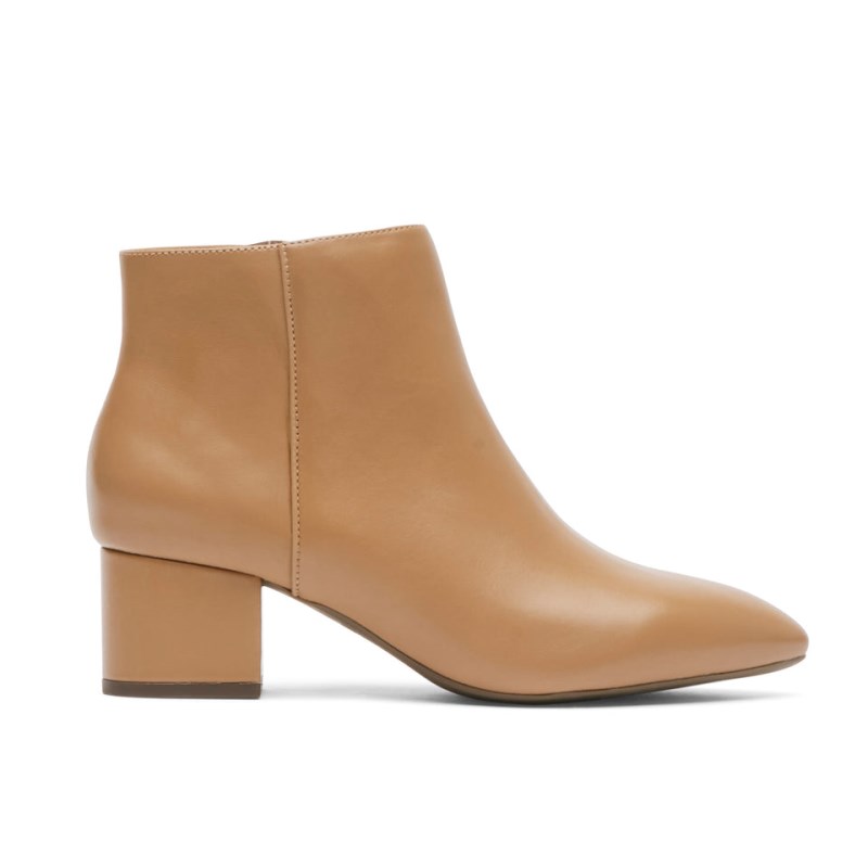 Rockport Milia Block Women Booties Brown Singapore | GC5-93289