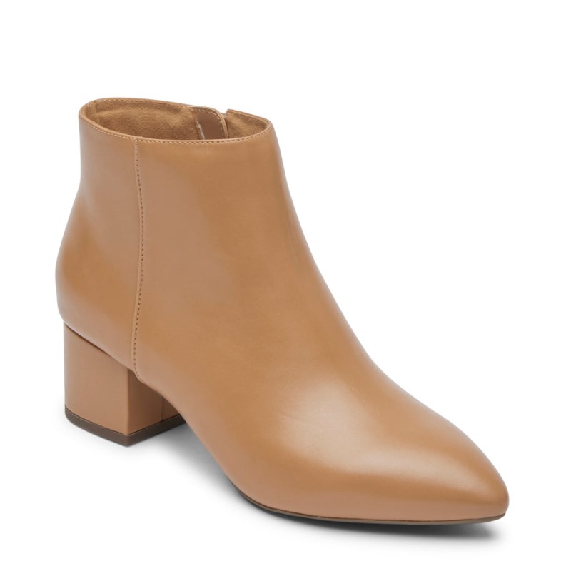 Rockport Milia Block Women Booties Brown Singapore | GC5-93289