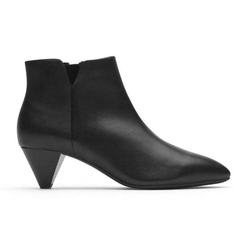 Rockport Milia Heel Women Booties Black Singapore | EN9-41894