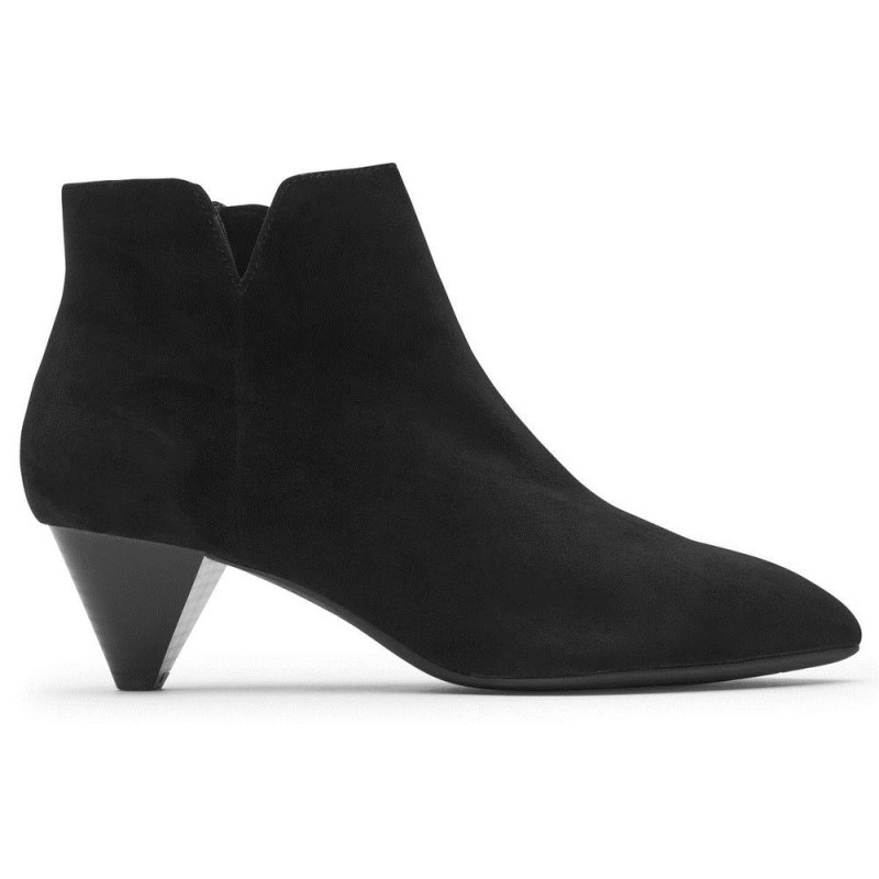 Rockport Milia Heel Women Booties Black Singapore | CN0-25772