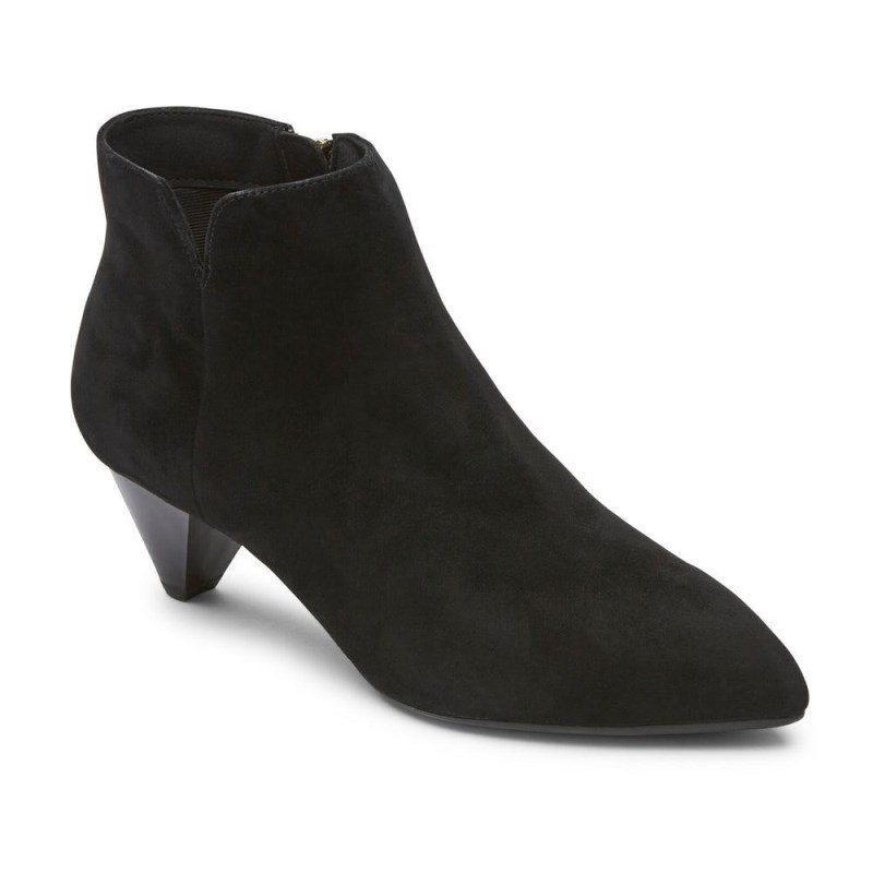 Rockport Milia Heel Women Booties Black Singapore | CN0-25772