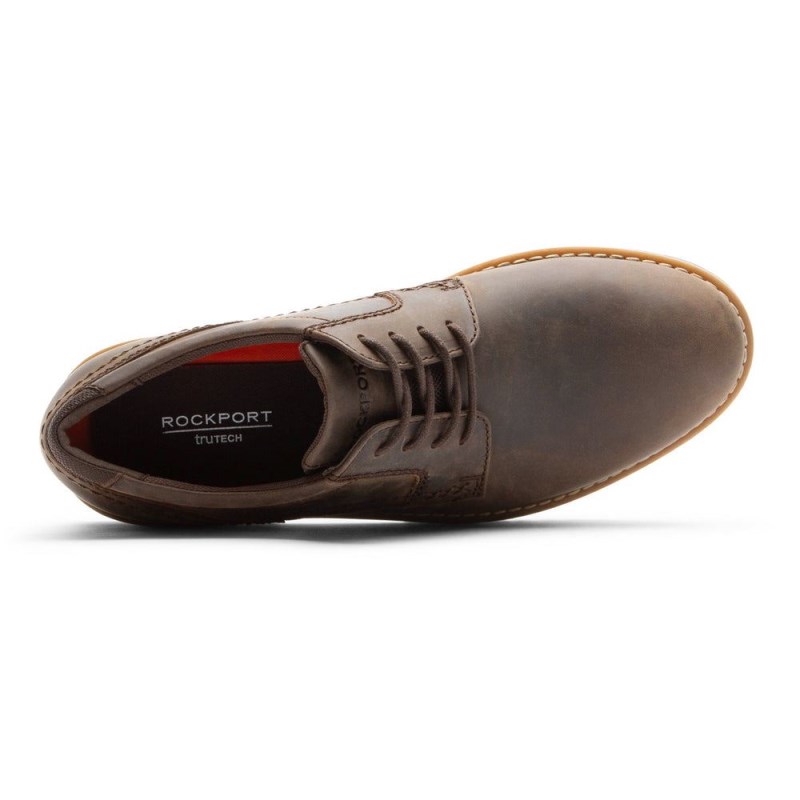 Rockport Mitchell Men Oxford Shoes Dark Brown Singapore | ZS7-20762