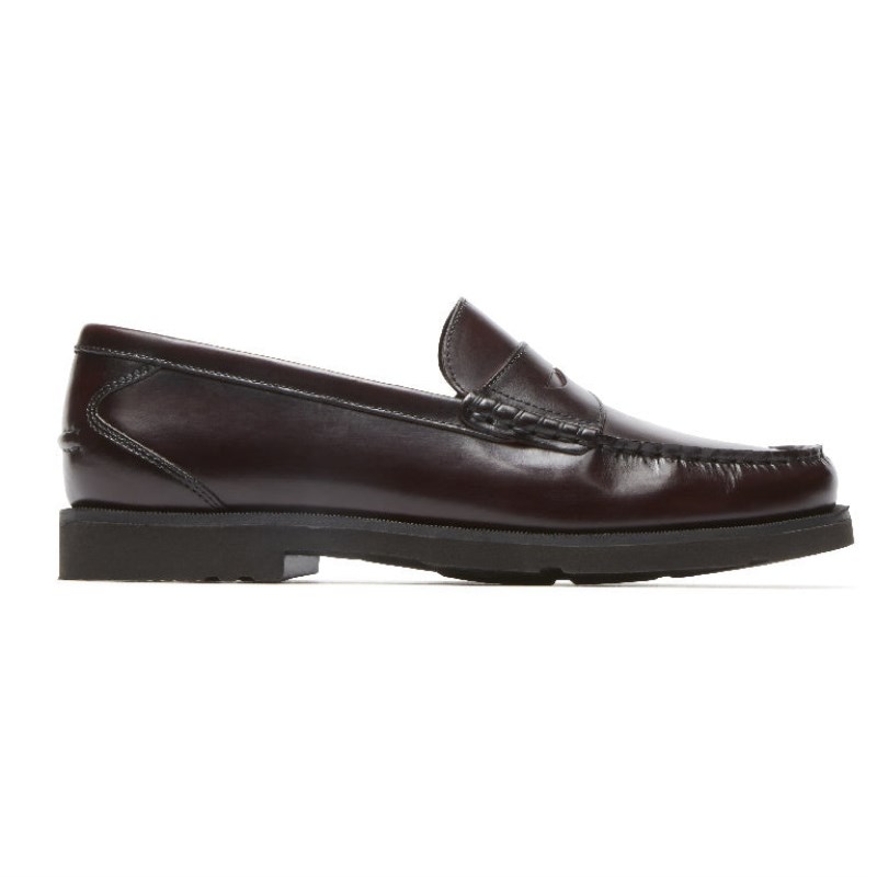 Rockport Modern Penny Men Loafers Burgundy Singapore | YU6-43704