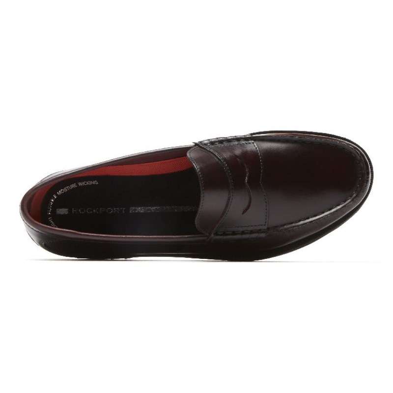 Rockport Modern Penny Men Loafers Burgundy Singapore | YU6-43704