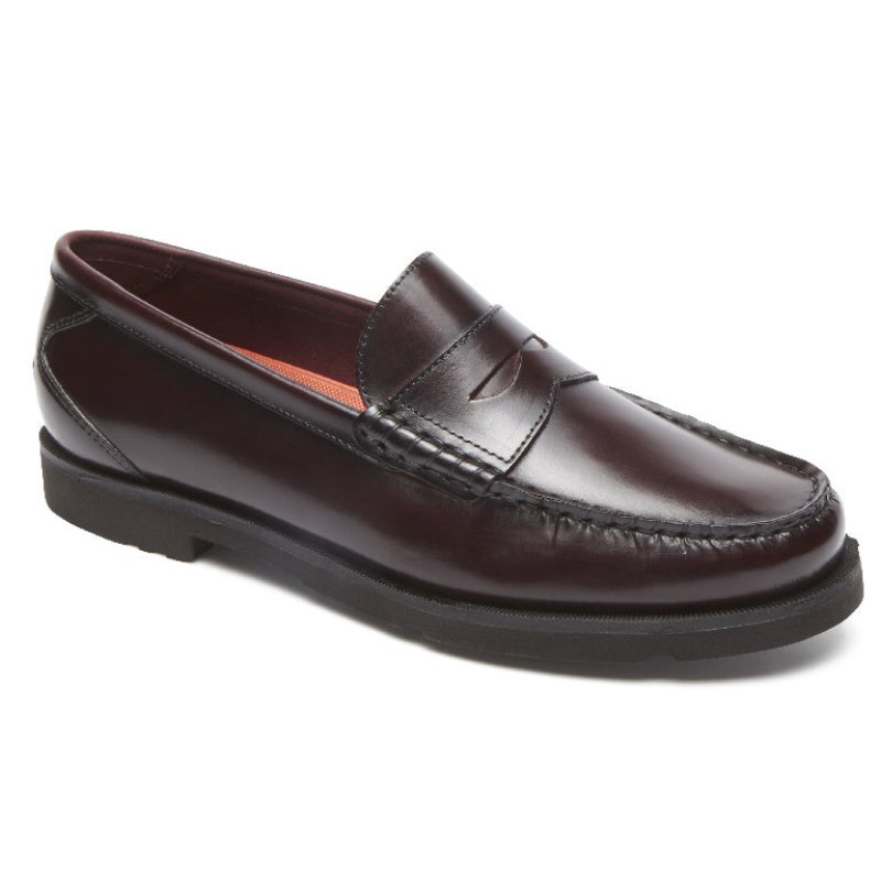 Rockport Modern Penny Men Loafers Burgundy Singapore | YU6-43704