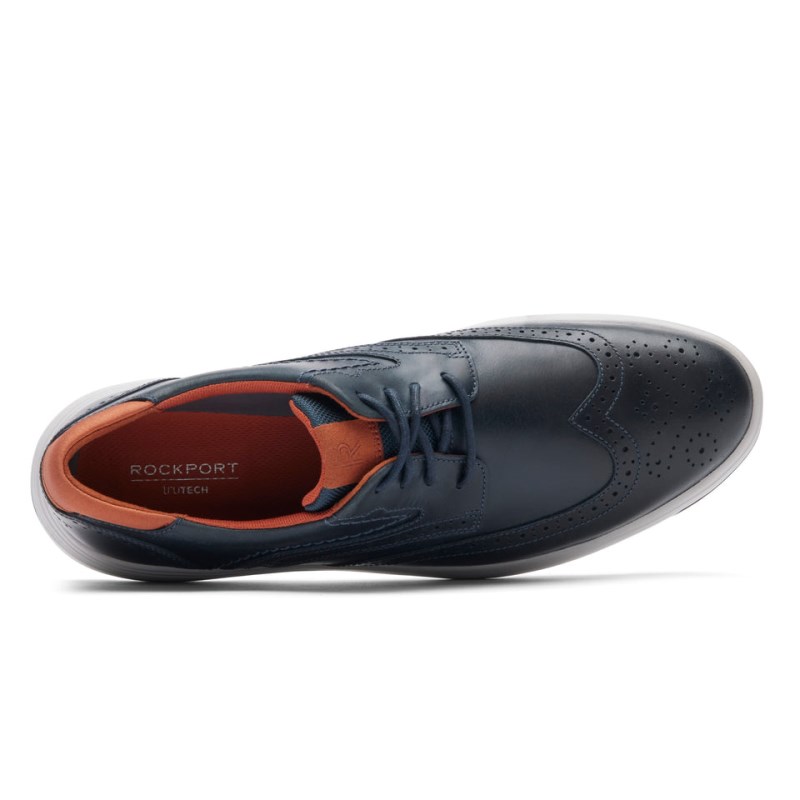 Rockport Noah Wing Tip Men Walking Shoes Navy Singapore | GC2-60256