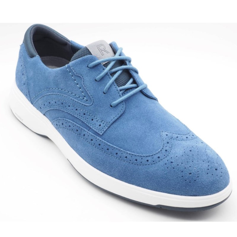 Rockport Noah Wing Tip Men Walking Shoes Blue Singapore | EO5-63596