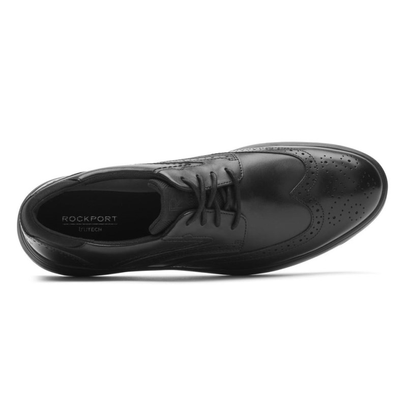 Rockport Noah Wing Tip Men Walking Shoes Black Singapore | HZ4-22002