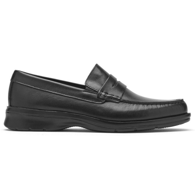 Rockport Palmer Penny Men Loafers Black Singapore | VD8-85268