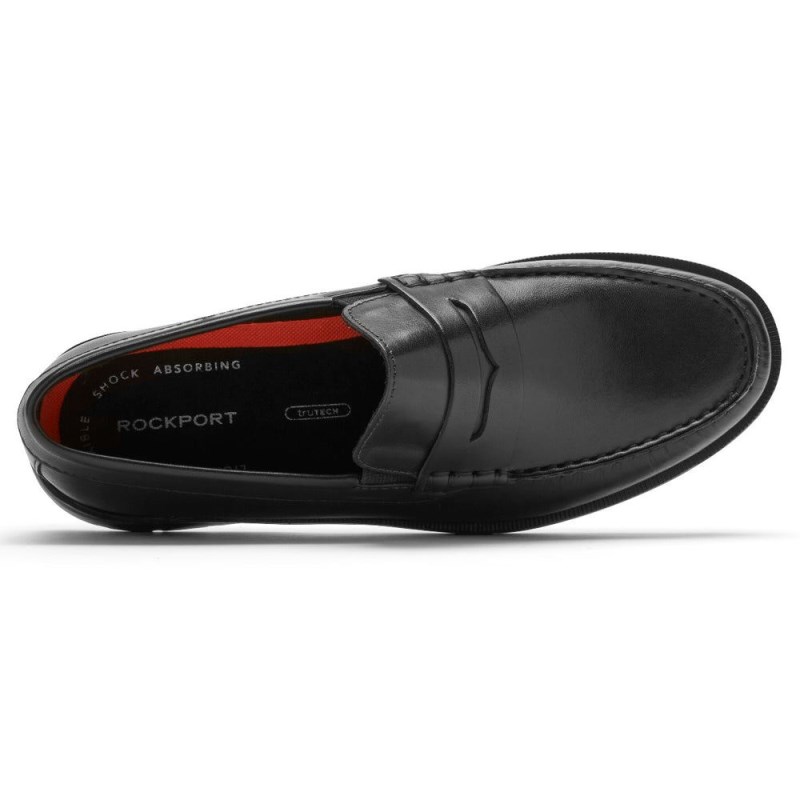 Rockport Palmer Penny Men Loafers Black Singapore | VD8-85268