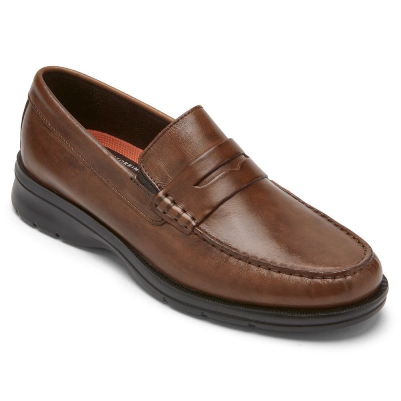 Rockport Palmer Penny Men Loafers Brown Singapore | PM4-05460