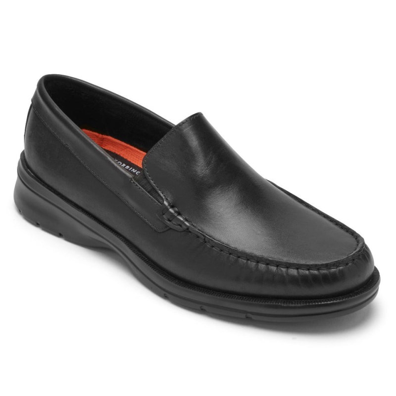 Rockport Palmer Venetian Men Loafers Black Singapore | VH7-34833