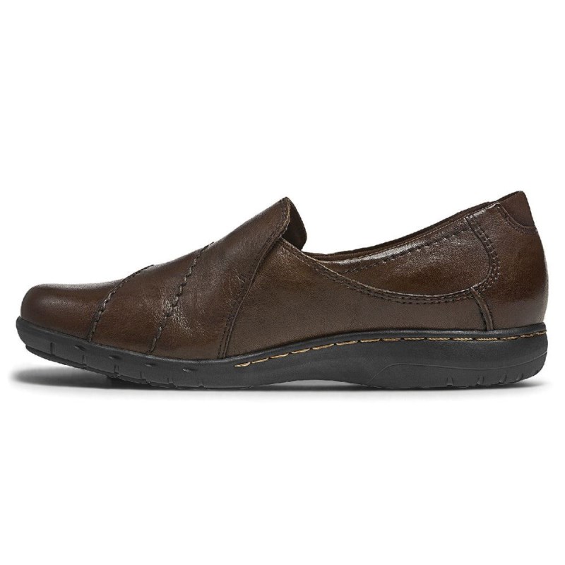 Rockport Paulette Women Slip Ons Dark Brown Singapore | DU9-28932