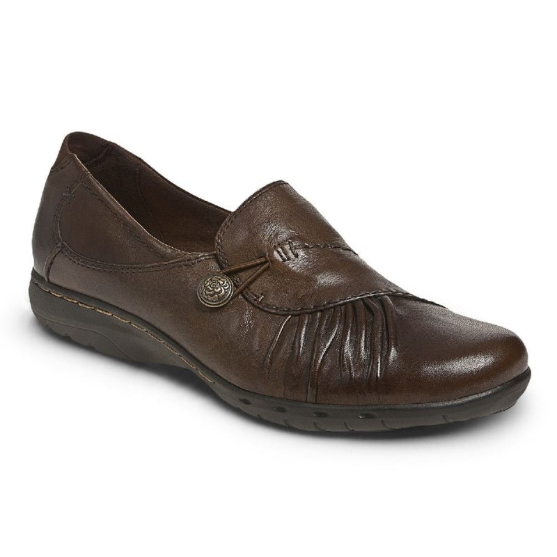 Rockport Paulette Women Slip Ons Dark Brown Singapore | DU9-28932