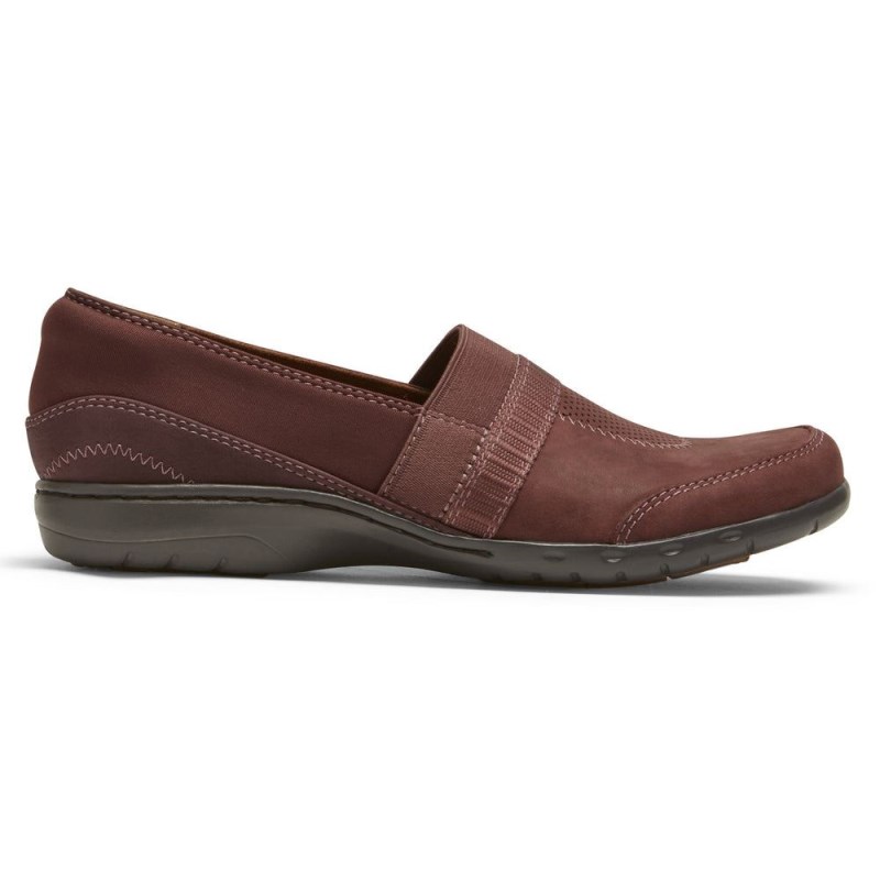 Rockport Penfield A-Line Women Slip Ons Red Brown Singapore | WO9-74267