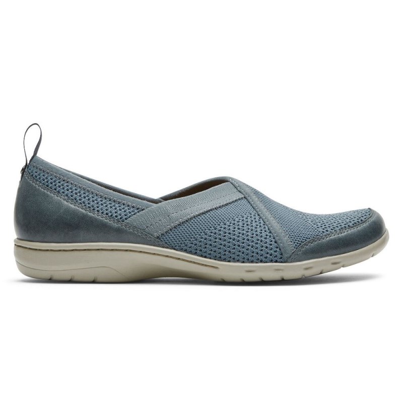 Rockport Penfield Mesh Women Slip Ons Blue Singapore | CW8-67146