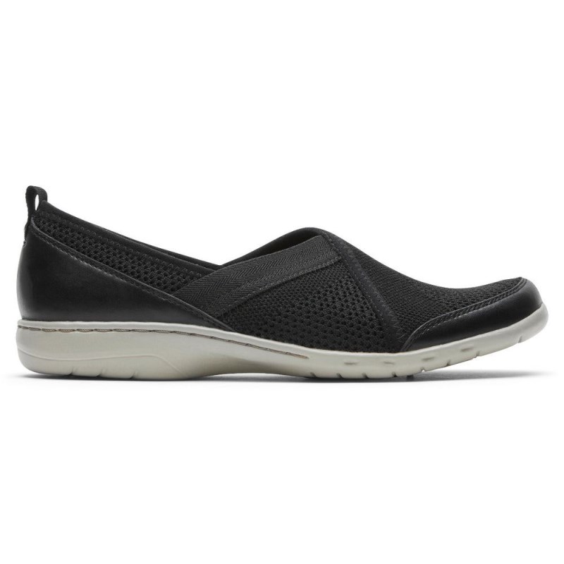 Rockport Penfield Mesh Women Slip Ons Black Singapore | NZ9-57295