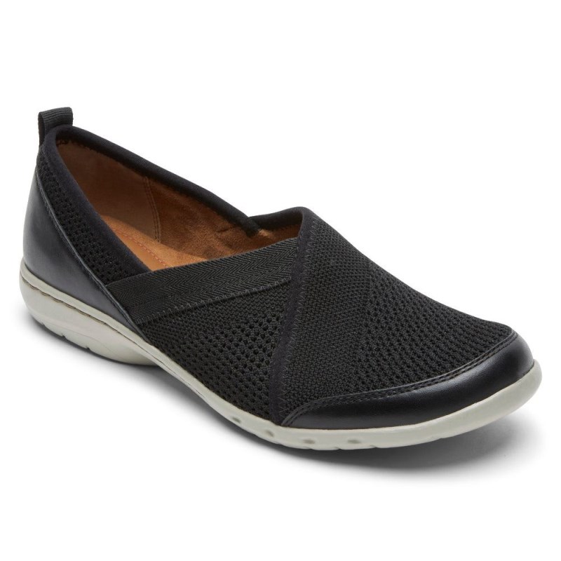 Rockport Penfield Mesh Women Slip Ons Black Singapore | NZ9-57295