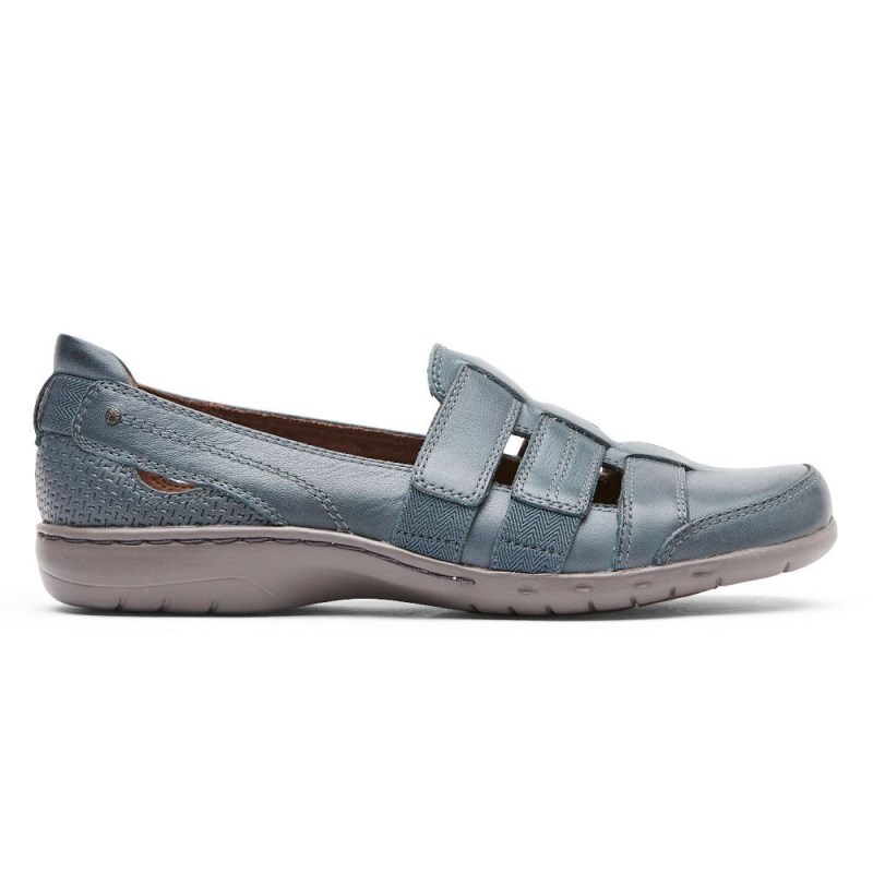 Rockport Penfield Strappy Women Slip Ons Blue Singapore | AC1-07600