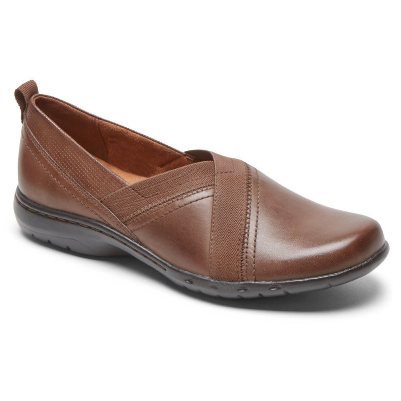 Rockport Penfield Women Slip Ons Dark Brown Singapore | GJ4-94279