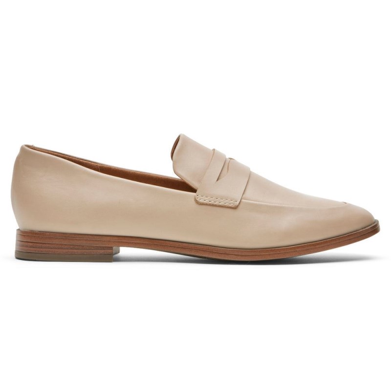 Rockport Perpetua Classic Penny Women Loafers Beige Singapore | KV8-91999