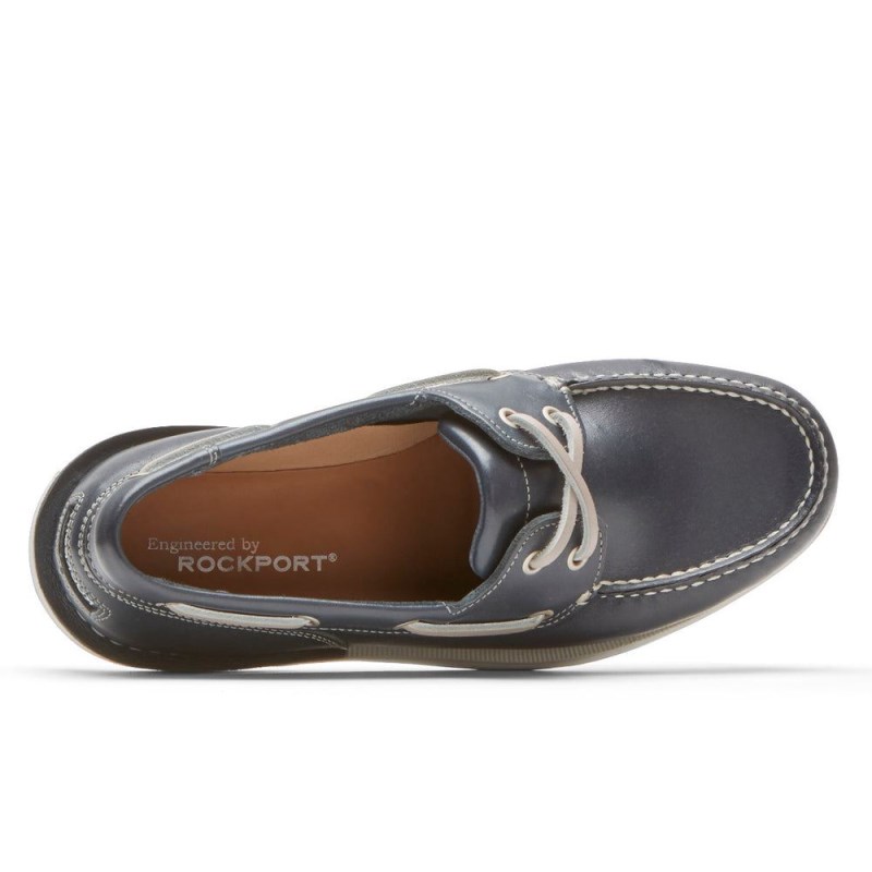 Rockport Perth Men Boat Shoes Navy Singapore | WV7-31943