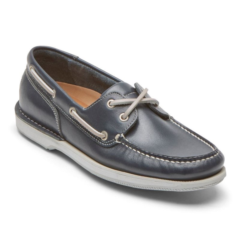 Rockport Perth Men Boat Shoes Navy Singapore | WV7-31943