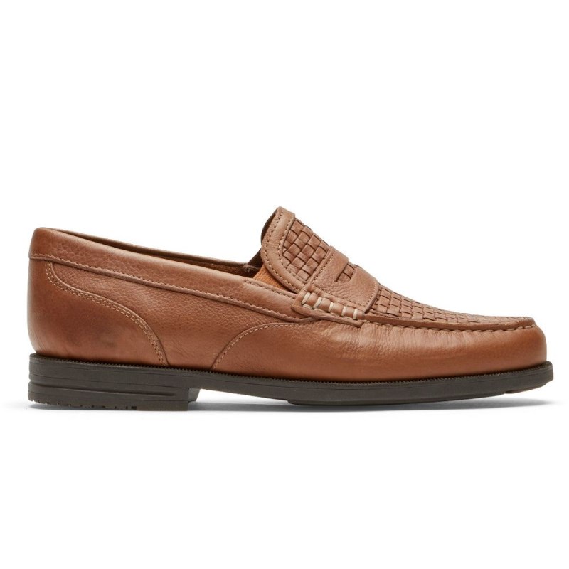 Rockport Preston Penny Men Loafers Brown Singapore | XW9-39693