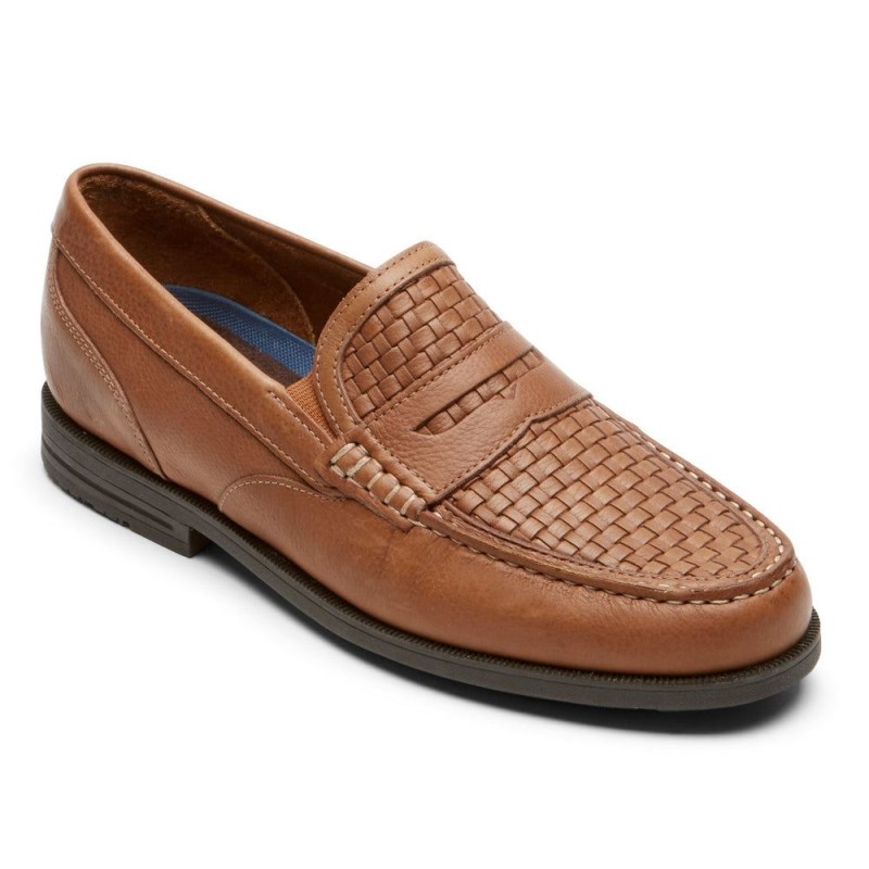 Rockport Preston Penny Men Loafers Brown Singapore | XW9-39693